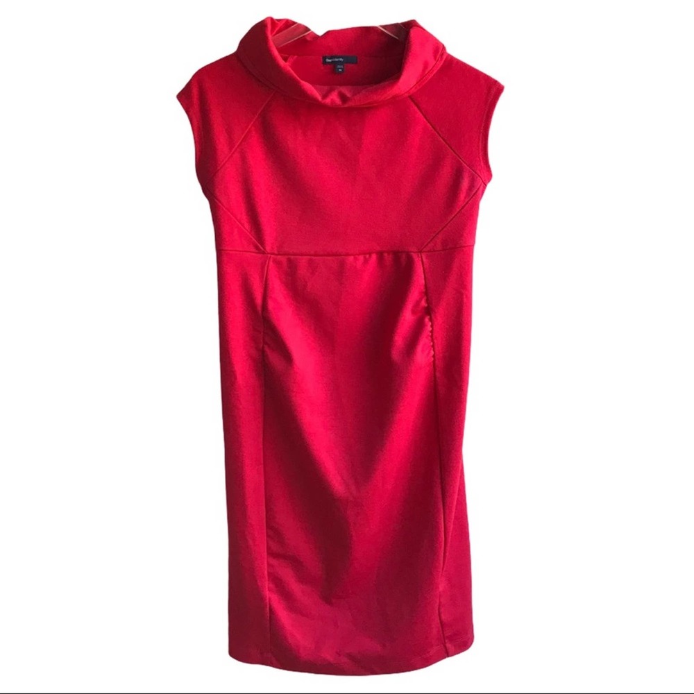 Gap Maternity Mockneck Ponte Sleeveless Knit Dress Size XS Office Modest Classic